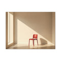 Red Chair in Sunlit Room