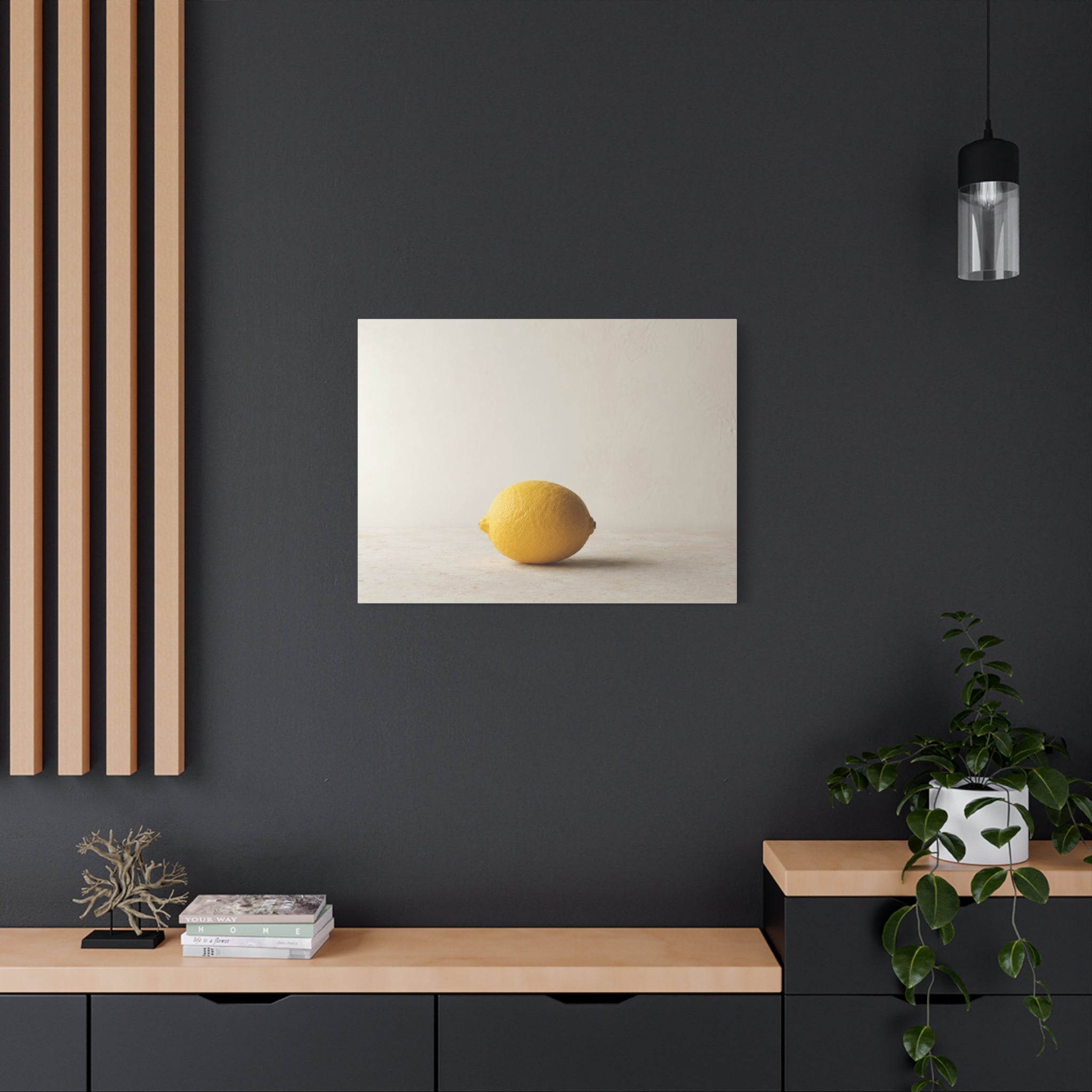 Lemon on Stone Surface