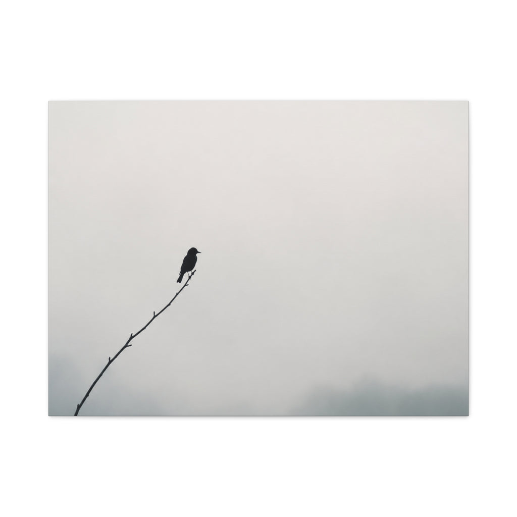 Solitary Bird in the Fog