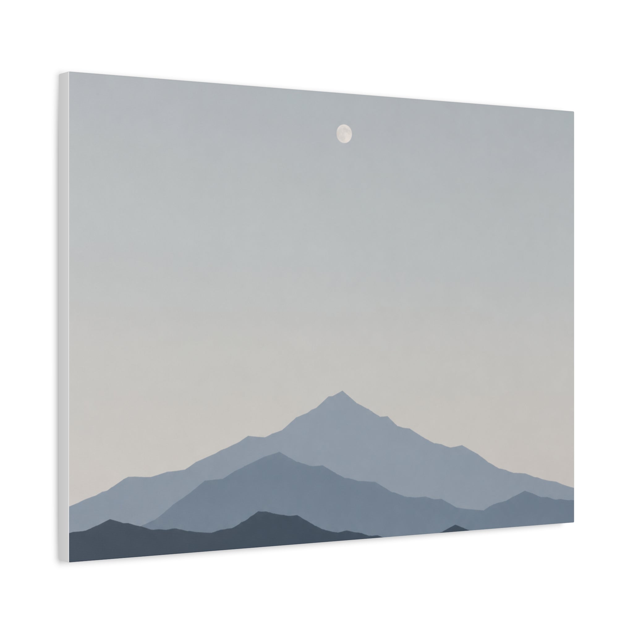 Mountain Dusk with Moon